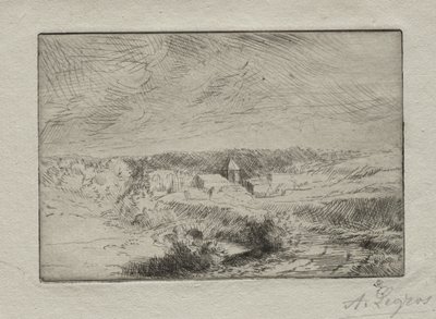 Dorp Wimille, nabij Boulogne door Alphonse Legros