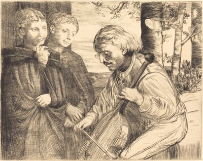 Vioolspeler door Alphonse Legros