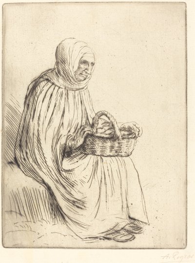 Vrouw van de Markt door Alphonse Legros