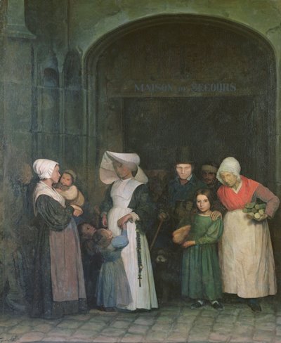 Het Huis van Toevlucht, ca. 1840 door Alphonse Louis Pierre Trimolet