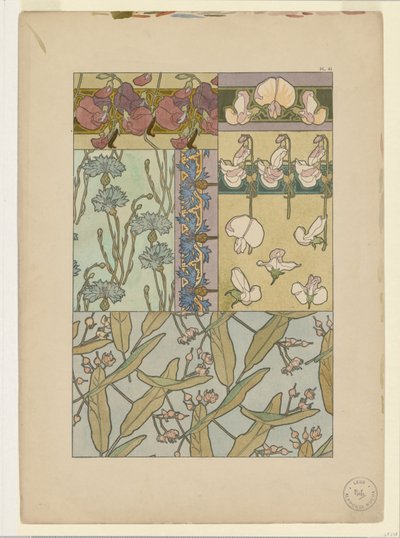 Documents Decoratifs: Lathyrus door Alphonse Mucha