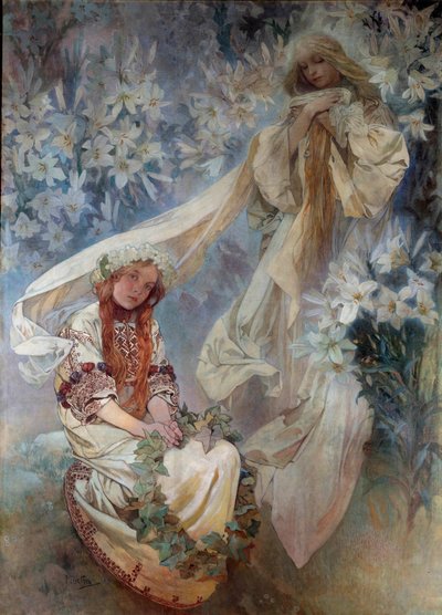 La Madonna au Lys door Alphonse Mucha