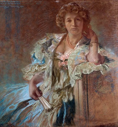 Portret van Berthe Lalande door Alphonse Mucha