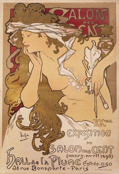 Salon des Cent, 1896 door Alphonse Mucha