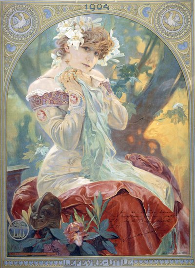 Sarah Bernhardt in de rol van Prinses Lointaine door Alphonse Mucha