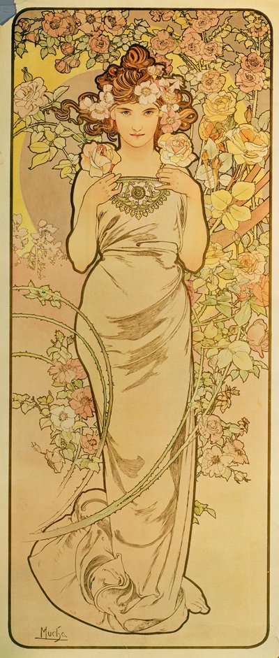 De smaragd door Alphonse Marie Mucha