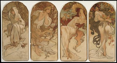De seizoenen door Alphonse Marie Mucha