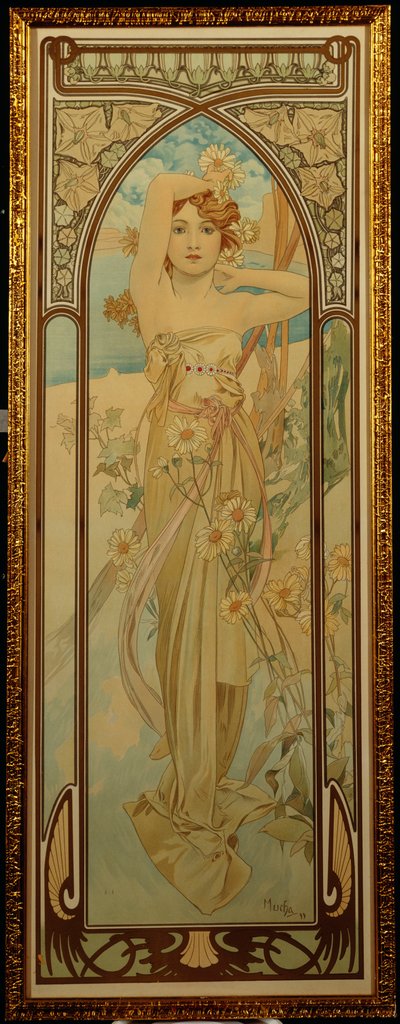 De tijden van de dag: Dagelijkse dash door Alphonse Mucha