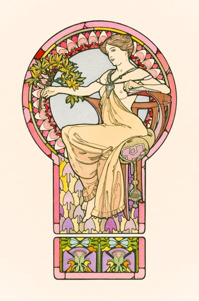 Zonder titel uit Documents Décoratifs door Alphonse Marie Mucha
