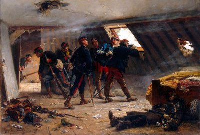 Scène uit de Frans-Duitse Oorlog, 1875 door Alphonse Marie Neuville de