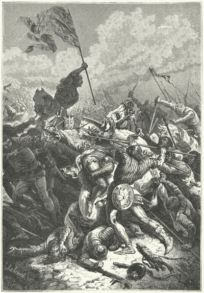 Slag bij Bouvines door Alphonse Marie de (after) Neuville