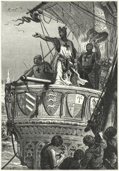Terugkeer van de kruisvaarders uit Palestina door Alphonse Marie de (after) Neuville