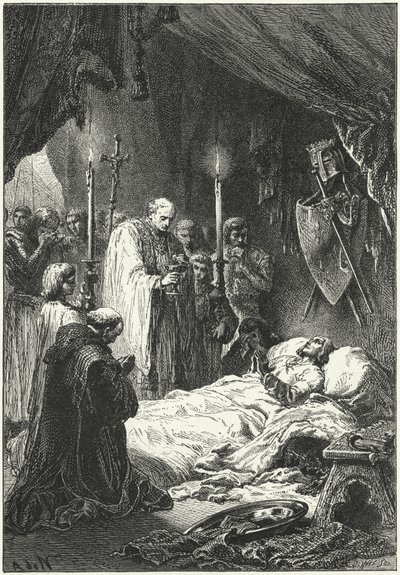 De dood van koning Lodewijk IX van Frankrijk door Alphonse Marie de (after) Neuville