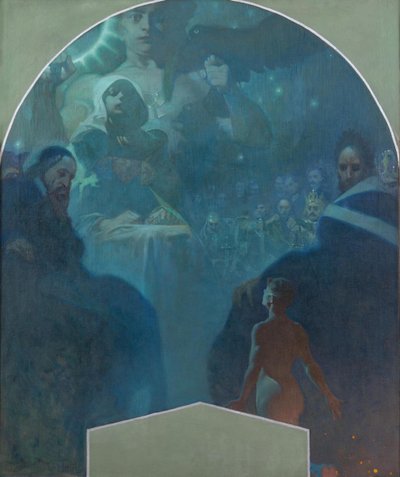 Door eigen kracht III, 1911 door Alphonse Mucha