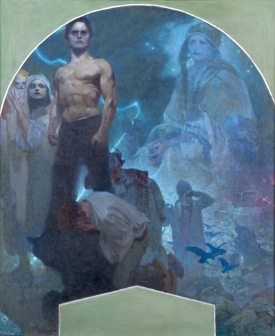 Door eigen kracht II, 1911 door Alphonse Mucha
