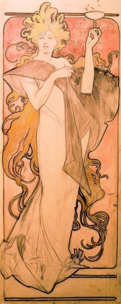 Champagne Ruinart door Alphonse Mucha