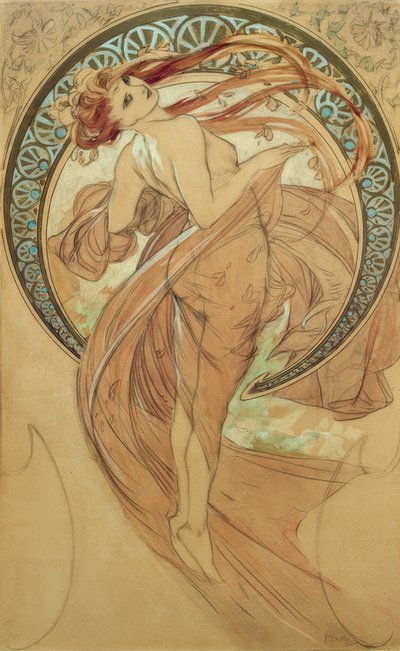 De dans door Alphonse Mucha