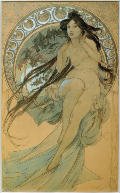 De muziek door Alphonse Mucha