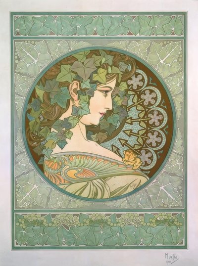 Klimop door Alphonse Mucha