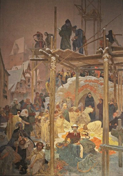 Jan Milic z Kromerize De cyclus De Slavische epiek door Alphonse Mucha