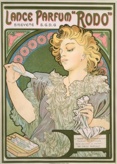 Lance Parfum Rodo door Alphonse Mucha