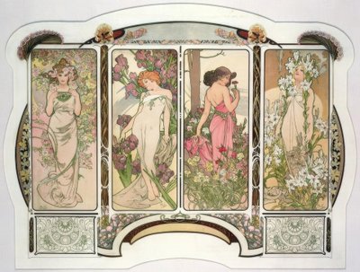De bloemen door Alphonse Mucha