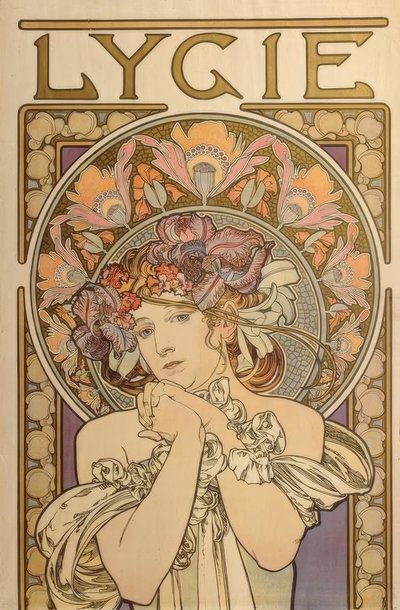 Lygie – Reproductie van decoratieve werken van Mucha door Alphonse Mucha