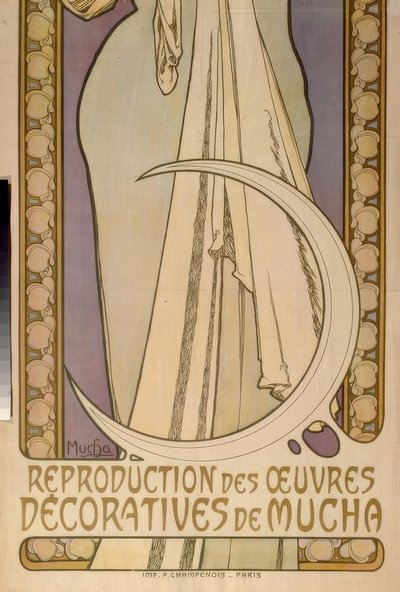 Lygie – Reproductie van decoratieve werken van Mucha door Alphonse Mucha