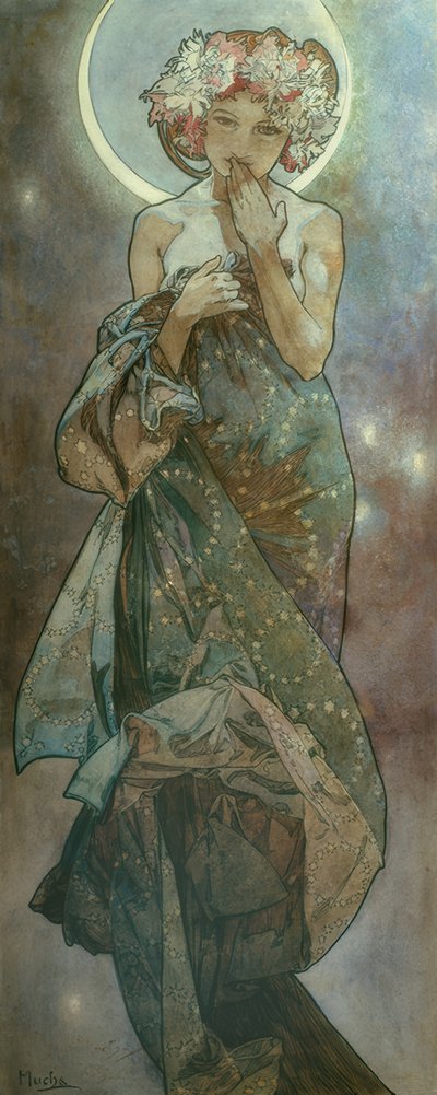 Maanlicht door Alphonse Mucha
