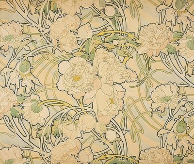 Pioenen door Alphonse Mucha