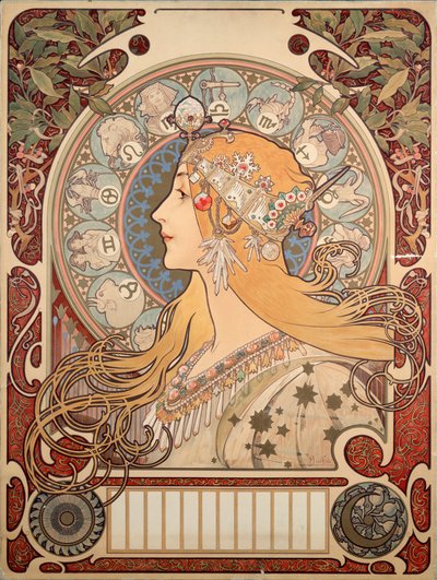 Poster door Alphonse Mucha voor het tijdschrift 