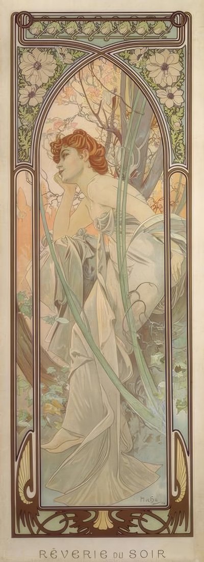 Avondmijmering door Alphonse Mucha