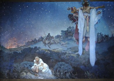 Slaven in hun oorspronkelijke thuisland door Alphonse Mucha