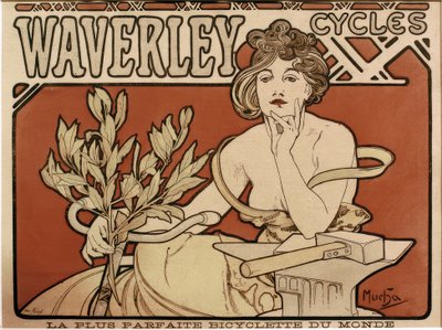 Waverley Fietsen door Alphonse Mucha