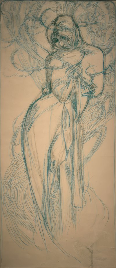 Winter door Alphonse Mucha