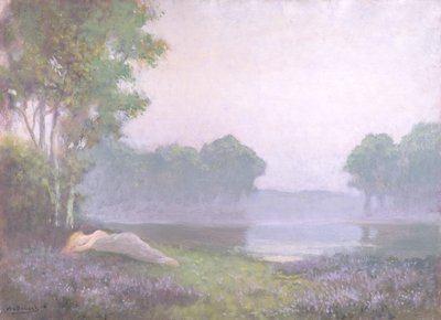Slapend in de heide, ochtend, 1935 door Alphonse Osbert