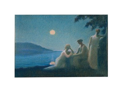 Onder een maanstraal, ca. 1895 door Alphonse Osbert