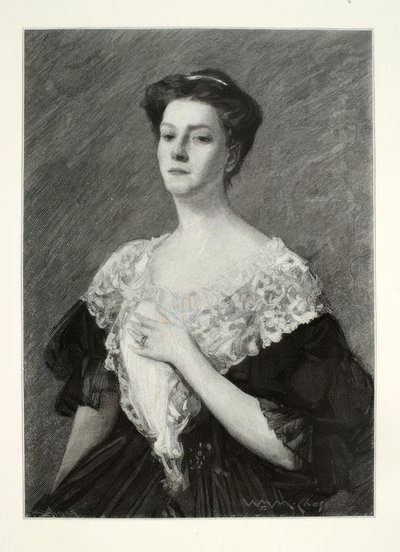 Portret van een vrouw door Alsace Henry Wolf