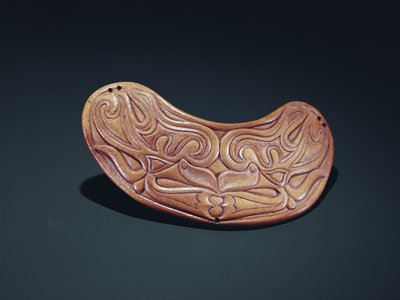 Elkshoofd zadelplaquette, Altai nomadisch, 5e-4e eeuw v.Chr. door Altaic School