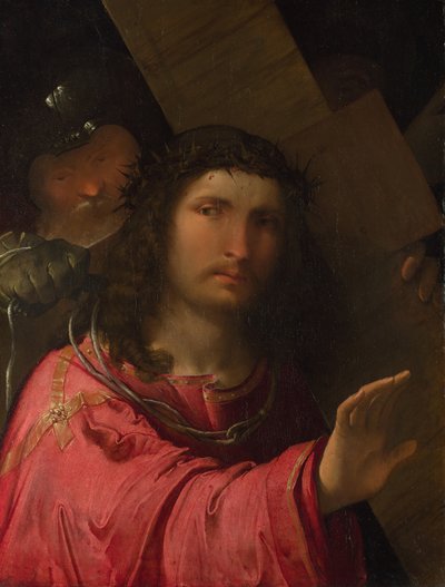 Christus draagt het kruis, ca 1515 door Altobello Melone
