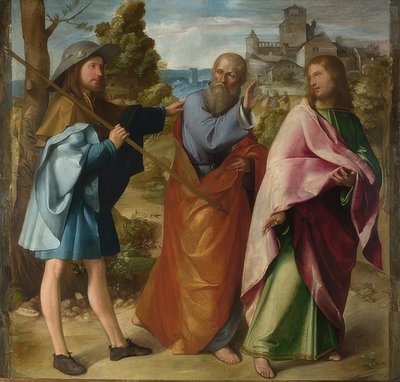 De weg naar Emmaüs. Rond 1516-17 door Altobello Melone