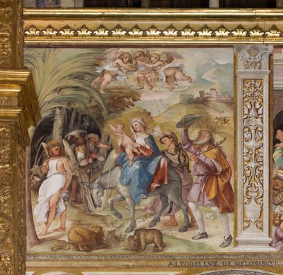 Presbyterium, Zevende overspanning Noord, Vlucht naar Egypte, Altobello Melon door Altobello Melone