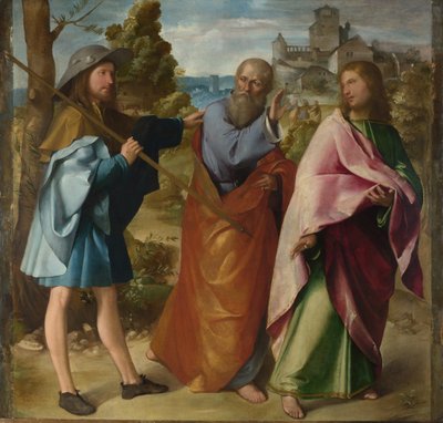 De weg naar Emmaüs, ca. 1516 door Altobello Melone