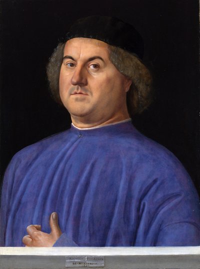 Portret van een man door Alvise Vivarini