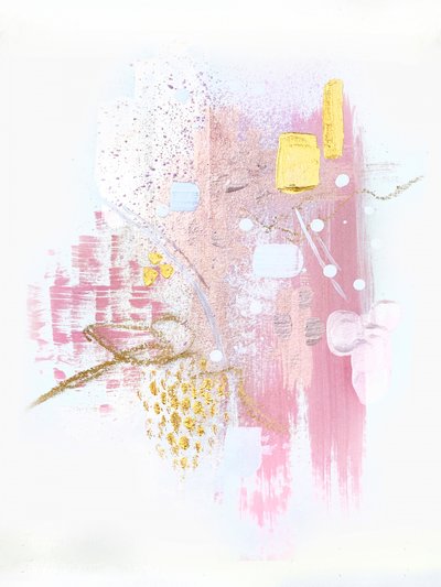 Roségoud Abstract door Alyson Storms