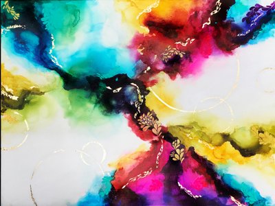 Levendige abstracte stroming door Alyson Storms