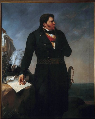 Portret van Georges Cadoudal (1771-1804). Cadoudal was een chouan-leider tijdens de Vendee-oorlogen van 1793-94. door Amable Paul Coutan