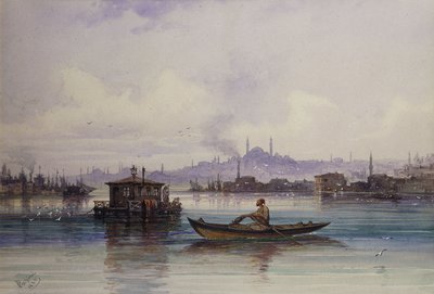 Op de Bosporus, 1865 door Amadeo Preziosi