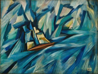 Zeilboot, ca. 1914 door Amadeu de Souza Cardoso