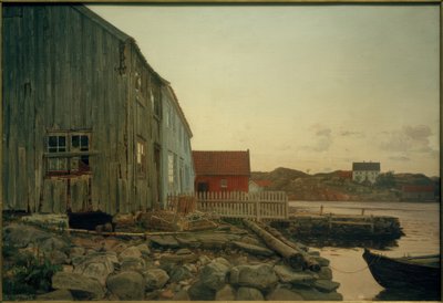 Een vissershut, Oud Hellesund door Amaldus Nielsen